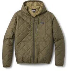 Patagonia Mens Diamond Quilted Bomber Jacket Large EXCELLENT Condition! Army Grn